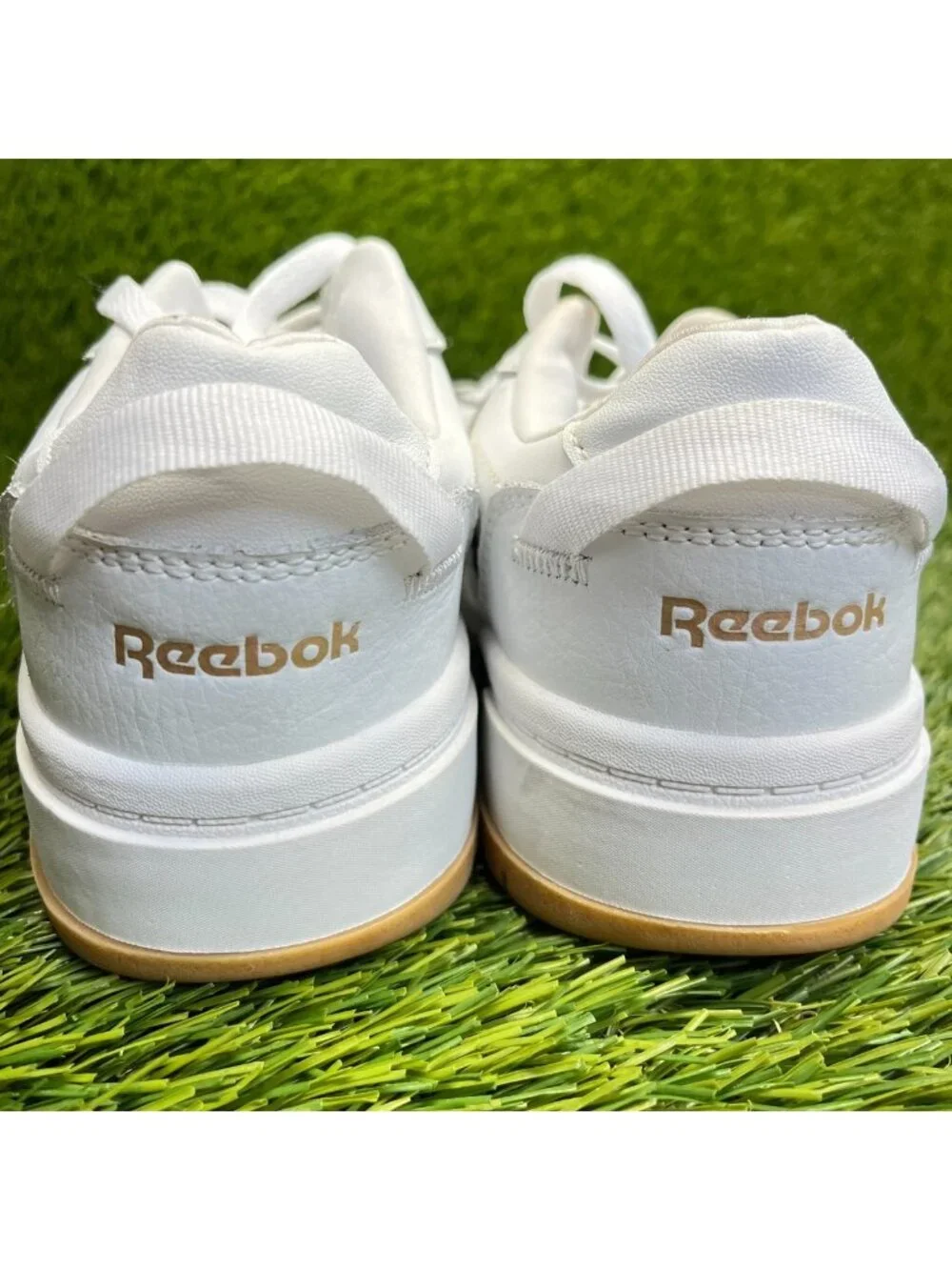 Reebok Club C Double Geo Womens Size 7 White Athletic Lifestyle Shoes Sneakers
